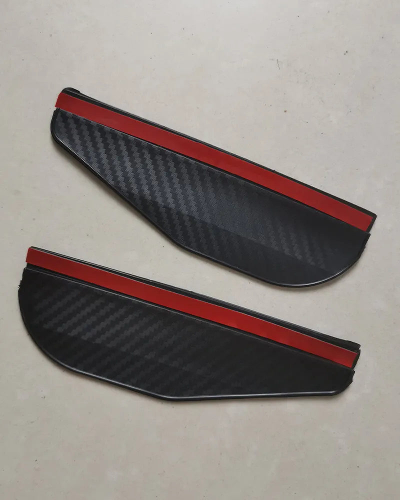 RICUSHN 2 Pcs Smoked Black Mirror Rain Visor Smoke Guard, Rear View Side Mirror Rain Eyebrow