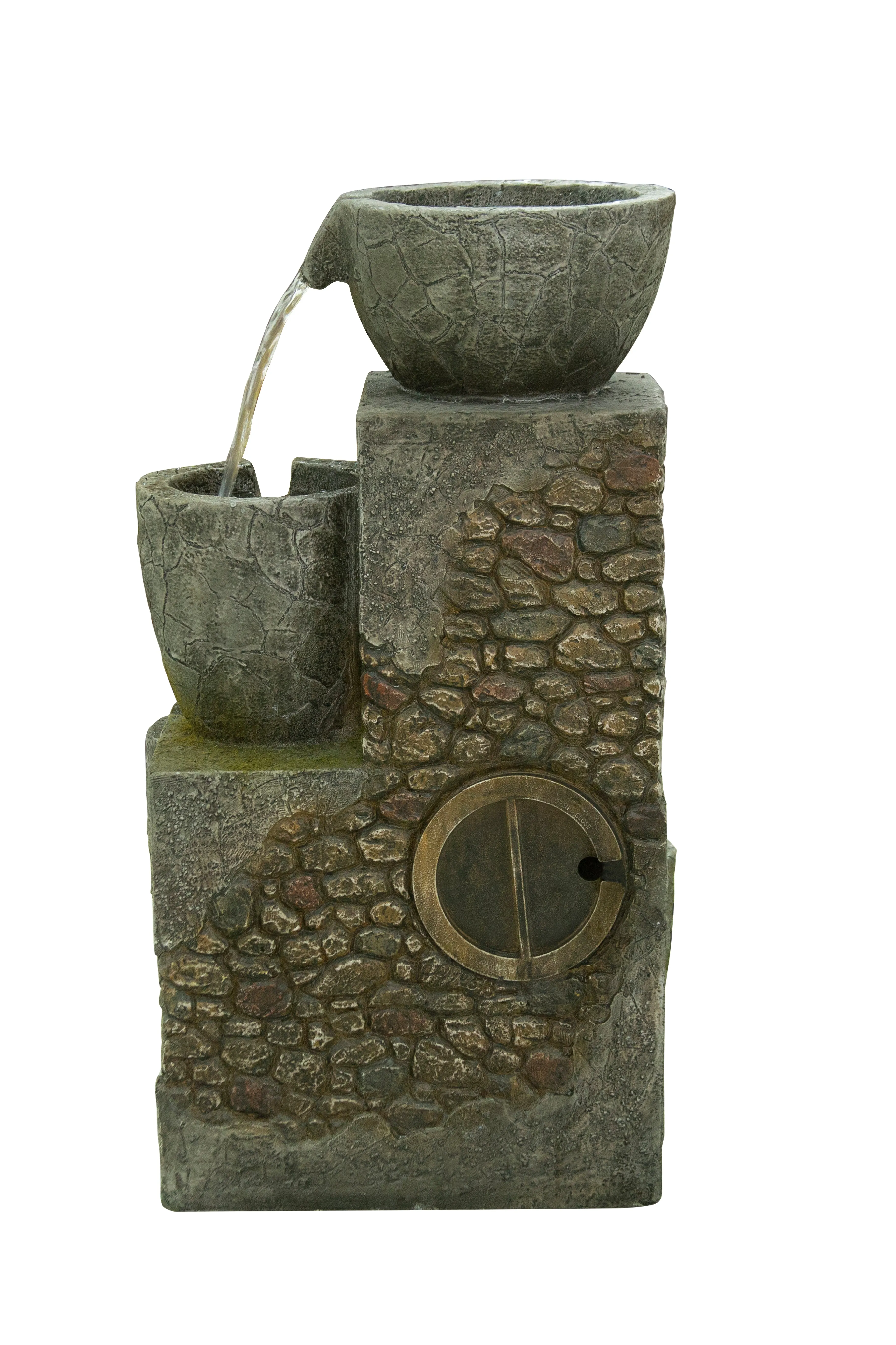 Rock Fountain W/3 Cool White Leds