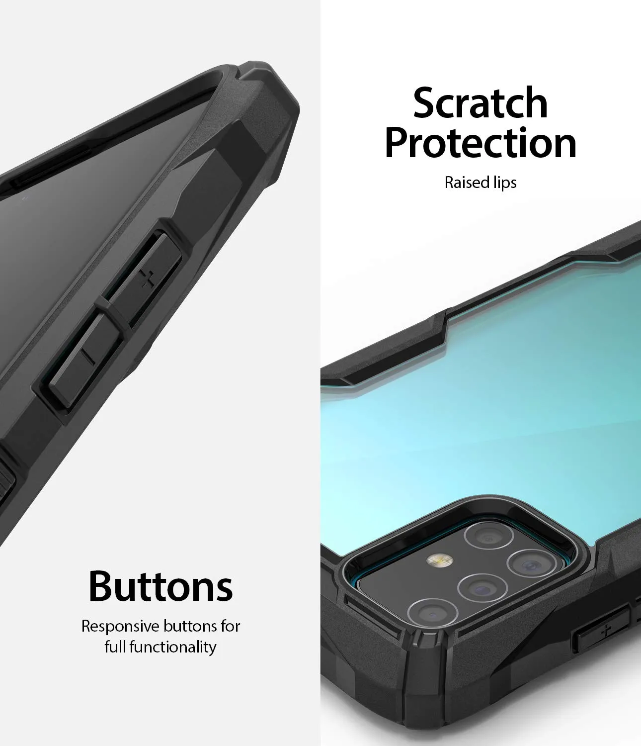 Samsung Galaxy A51 Back Cover Case | Fusion X Design - Black