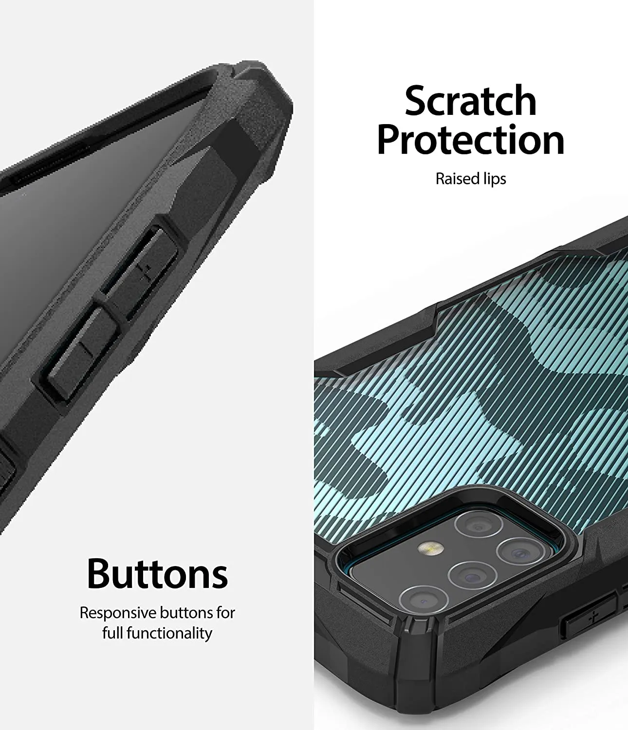 Samsung Galaxy A51 Back Cover Case | Fusion X Design - Camo Black