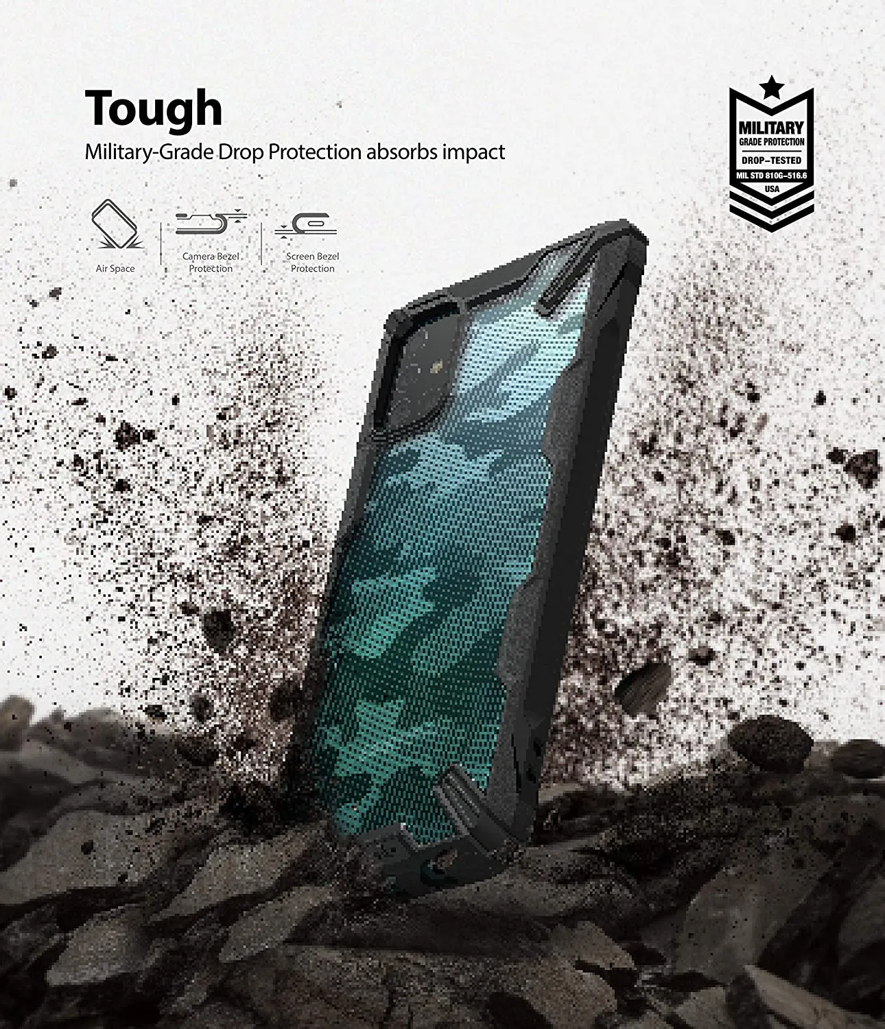 Samsung Galaxy A51 Back Cover Case | Fusion X Design - Camo Black