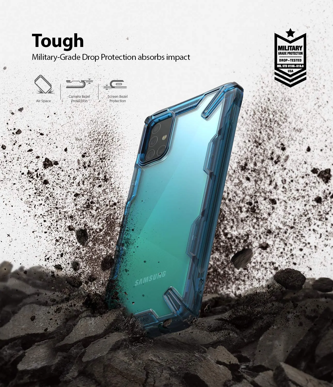 Samsung Galaxy A51 Back Cover Case | Fusion X Design - Space Blue