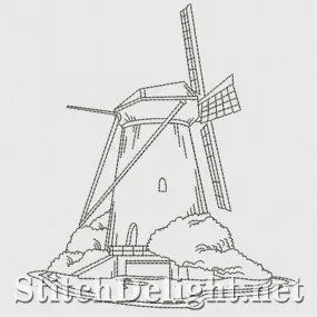 SD1187 Windmills and Lighthouses Redwork