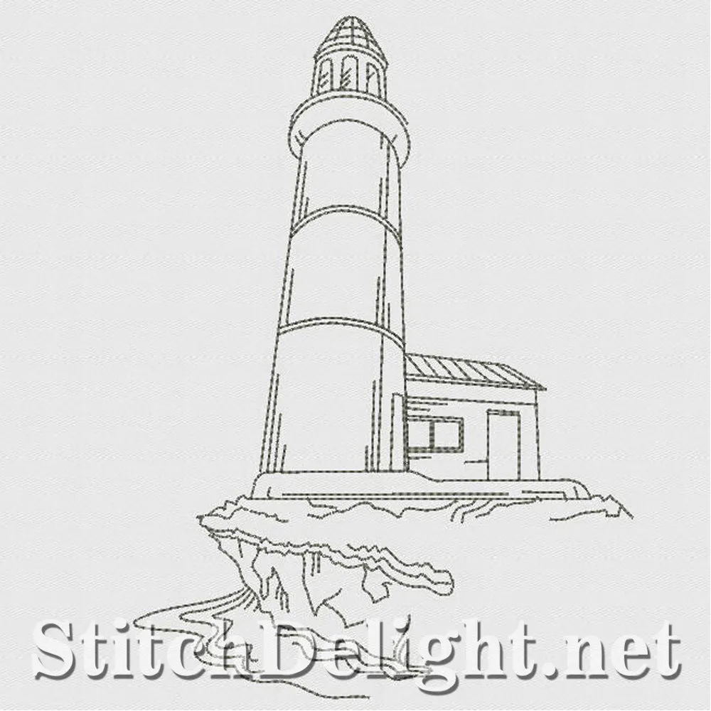 SD1187 Windmills and Lighthouses Redwork