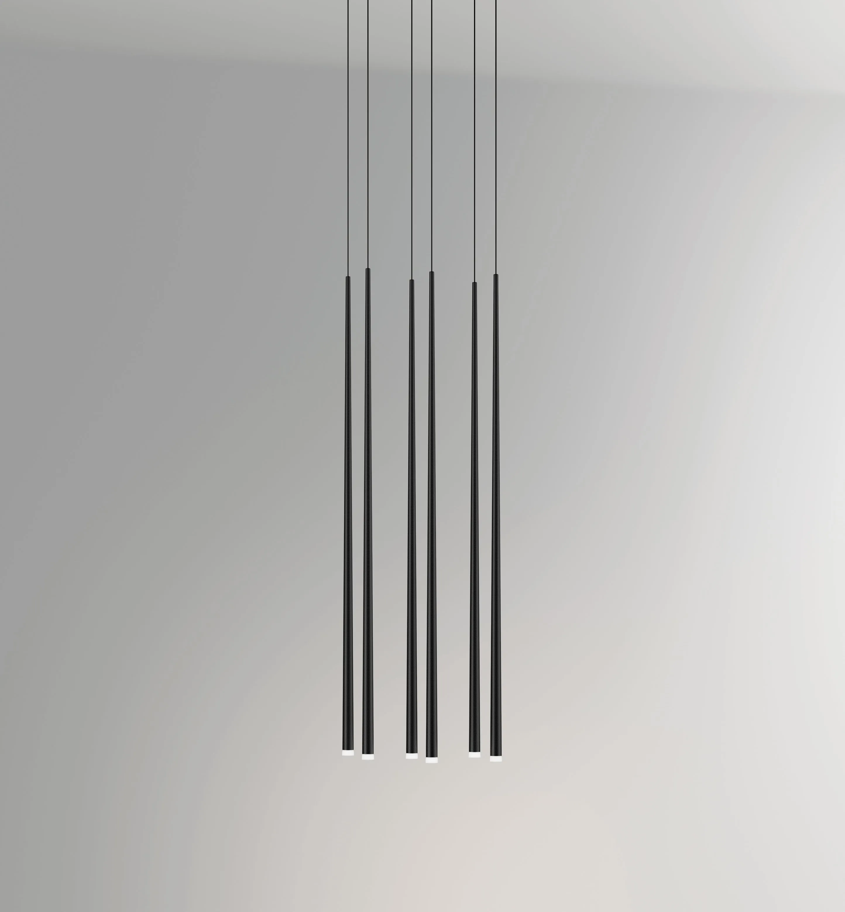 Slim 6 LEDs Pendant Black Carbon Fiber 0933