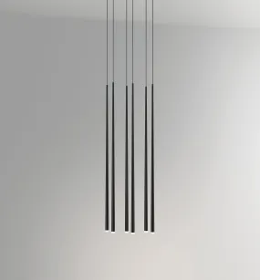 Slim 6 LEDs Pendant Black Carbon Fiber 0933