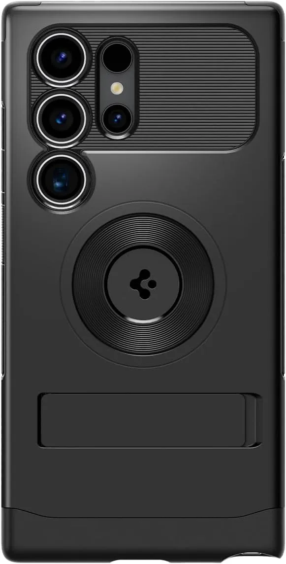 Spigen Slim Armor MagFit for Samsung Galaxy S24 ULTRA case cover with Kickstand MagSafe compatible (2024) - Black