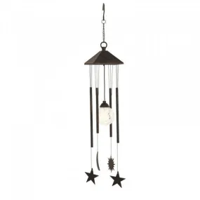 Sun Moon & Star Wind Chime Solar Garden Light