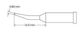 TIP, CONI, BENT, ACC, 0.8X16.0MM, GT4, 10 PK