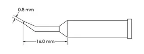 TIP, CONI, BENT, ACC, 0.8X16.0MM, GT6, 10 PK