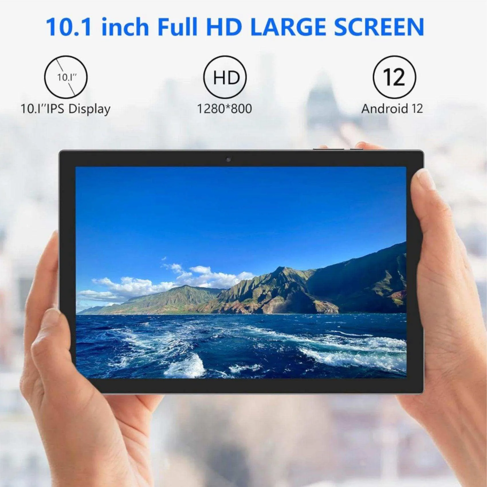 TUTT CP20 2 in 1 Tablet 10.1 Inch FHD Android 13 with Keyboard, Mouse, Case, Stylus, 128GB ROM 12GB RAM, Dual Camera, Quad Core | 128GB SanDisk Pro 5-in-1 Kit