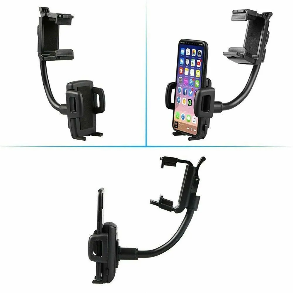 Universal 360° Car Rearview Mirror Mount Stand Holder Cradle For Cell Phone GPS