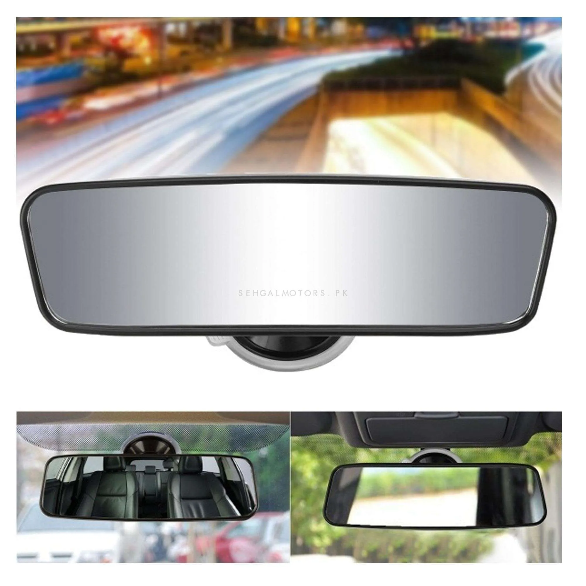 Universal Adjustable Suction Cup Interior Rear View Mirror
