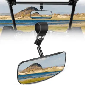 UTV Rear View Mirror 12in Wide Clear Convex Center Mirror with 3/4in 1.75in to 2in Clamps for Polaris RZR PRO XP R Pioneer 1000 Can Am Maverick X3 Kawasaki