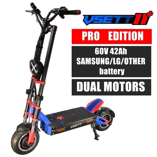 VSETT 11  11 Inch Off-Road Electric Scooter VSETT11  Upgraded ZERO 11X Pro Hoverboard Double Drive 60V 3000W Dual Motor VSSET
