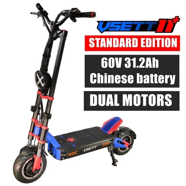 VSETT 11  11 Inch Off-Road Electric Scooter VSETT11  Upgraded ZERO 11X Pro Hoverboard Double Drive 60V 3000W Dual Motor VSSET