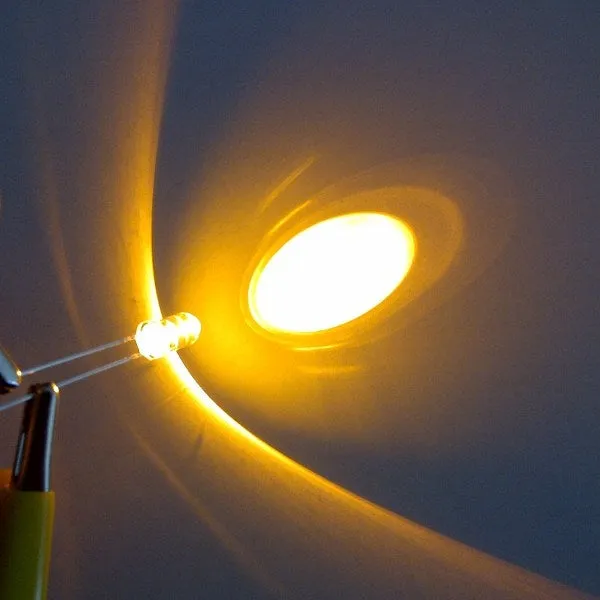 Yellow 5mm Water Clear LED - 15deg - 17500mCd