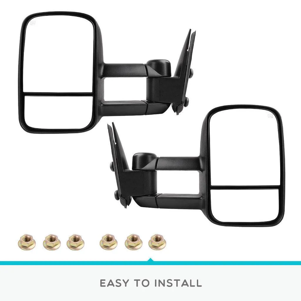 YITAMOTOR® 1999-2002 Chevy Silverado GMC Sierra 1500 Extendable Tow Mirrors Powered Heated