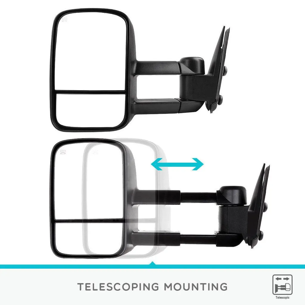YITAMOTOR® 1999-2002 Chevy Silverado GMC Sierra 1500 Extendable Tow Mirrors Powered Heated