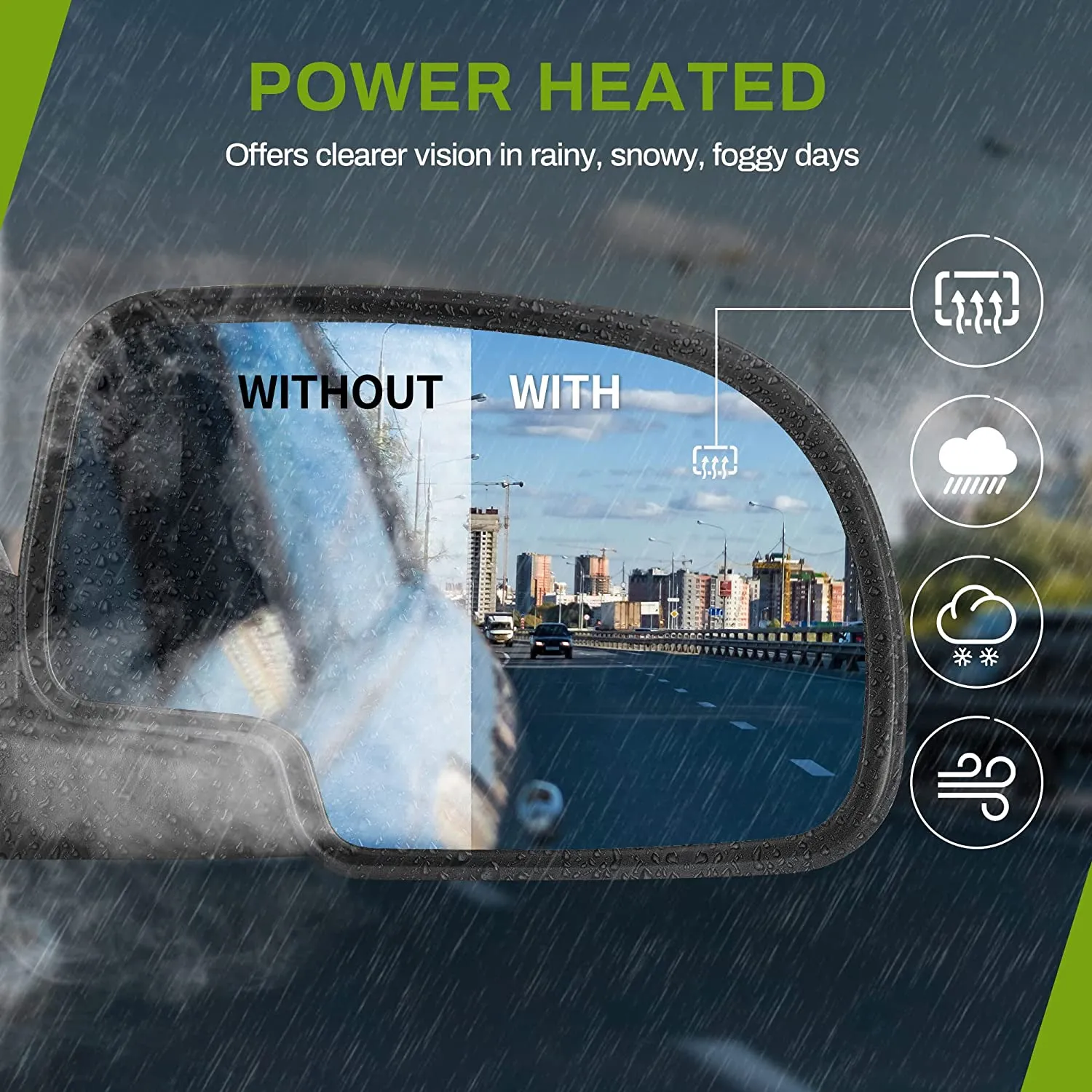 YITAMOTOR® 2003-2006 Chevy Silverado GMC Sierra, 03-06 Suburban Avalanche Tahoe Towing Mirrors