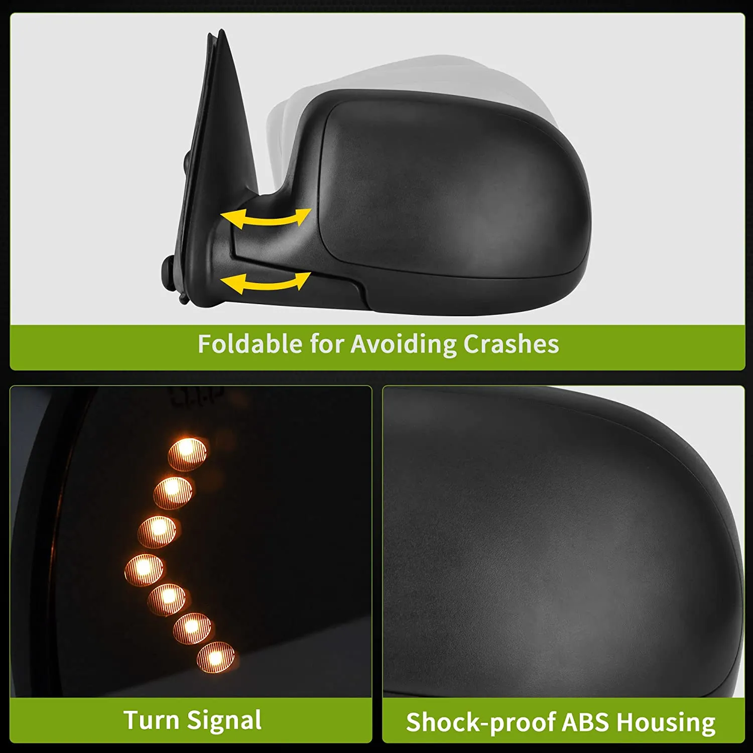 YITAMOTOR® 2003-2006 Chevy Silverado GMC Sierra, 03-06 Suburban Avalanche Tahoe Towing Mirrors
