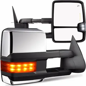 YITAMOTOR® 2003-2007 Chevy Silverado GMC Sierra 1500 2500 3500 Tahoe Suburban Avalanche Yukon Signal Lights Towing Mirrors