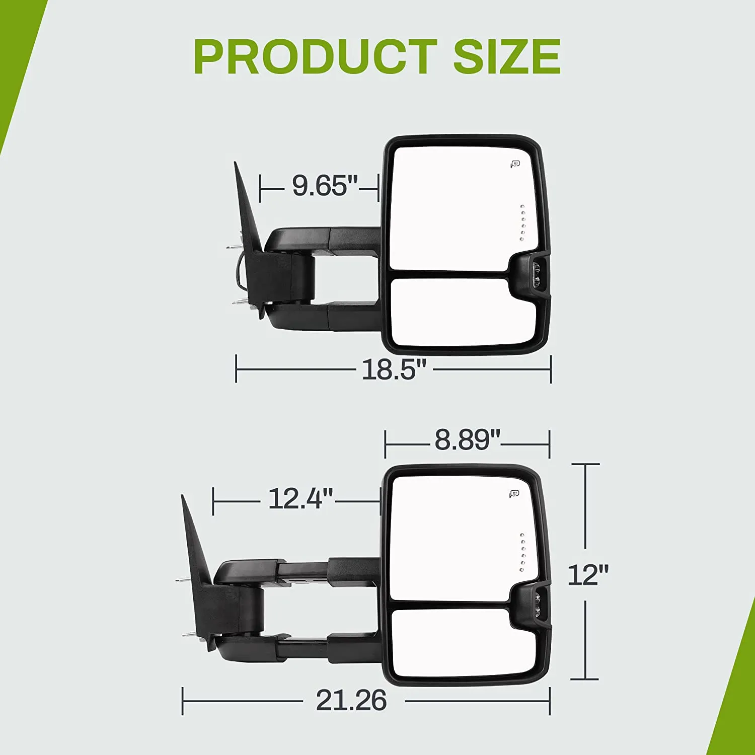 YITAMOTOR® 2003-2007 Chevy Silverado GMC Sierra 1500 2500 3500 Tahoe Suburban Avalanche Yukon Signal Lights Towing Mirrors