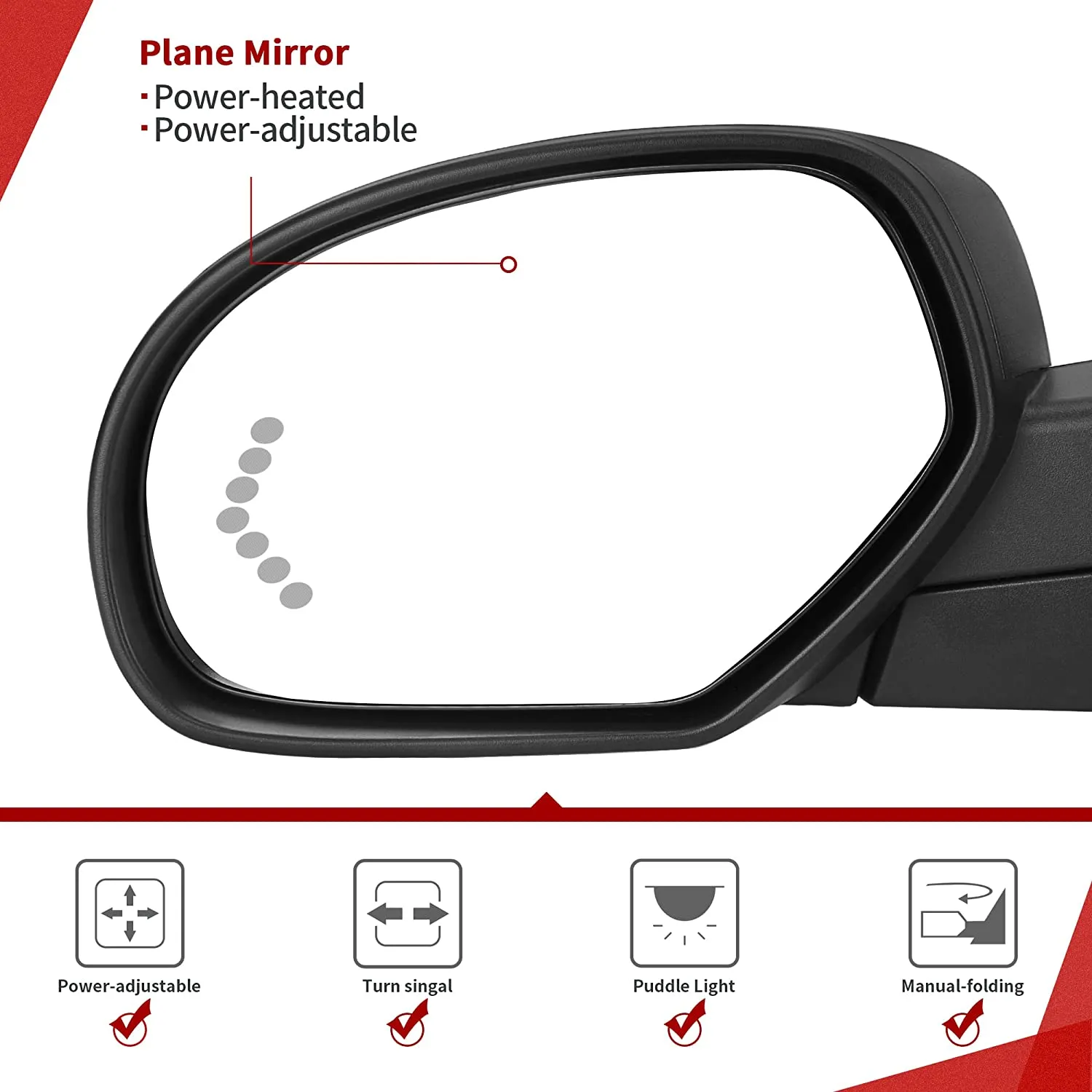 YITAMOTOR® 2007-2013 Chevy Silverado GMC Sierra 1500, 07-14 Suburban Yukon XL 1500 Signal Lights Towing Mirrors