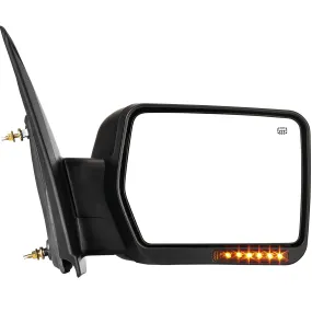 YITAMOTOR® 2007-2014 Ford F150, Right Passenger Side Mirror with Turn Signal Puddle Light Power Adjustable Heated Manual Folding