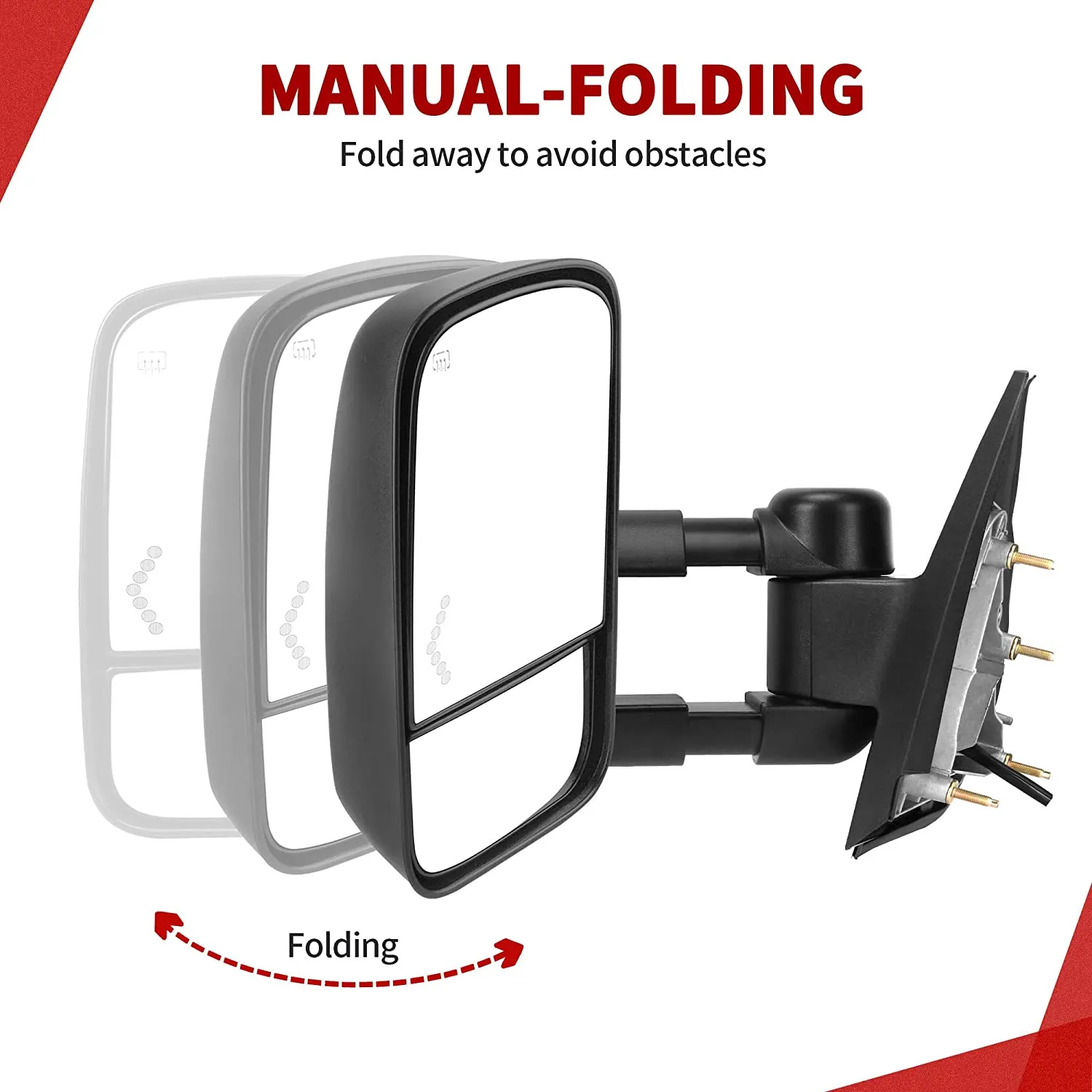 YITAMOTOR® 2014-2018 Chevy Silverado 1500, 2015-2018 GMC Sierra 2500 HD / 3500 HD Towing Mirrors