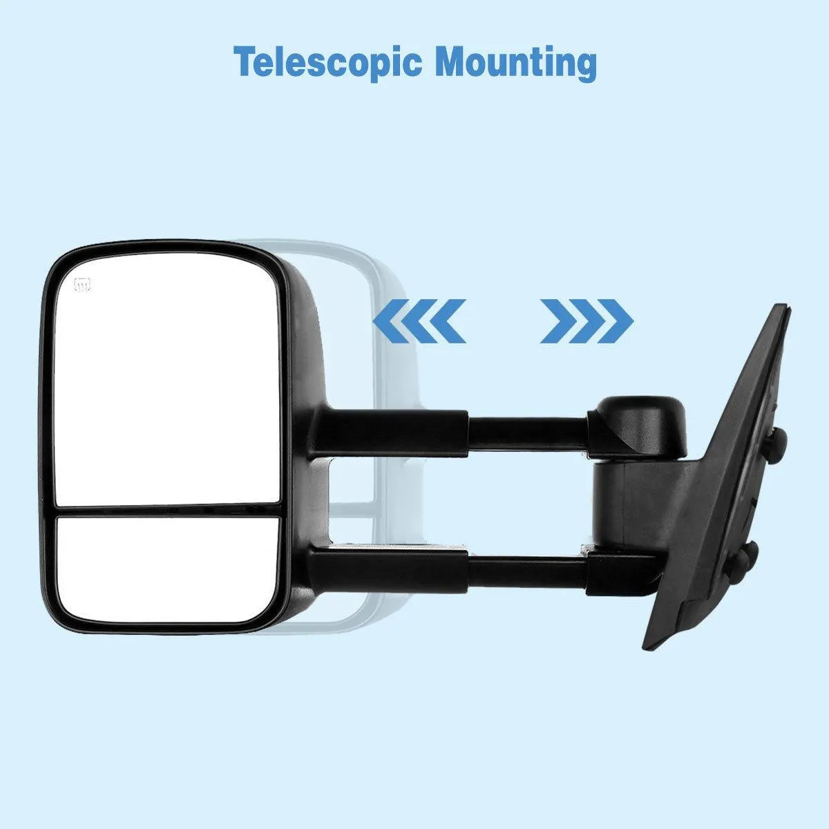 YITAMOTOR® Power-heated Towing Mirrors For 2007-2013 Chevy Silverado/GMC Sierra 1500, 2008-2014 2500/3500