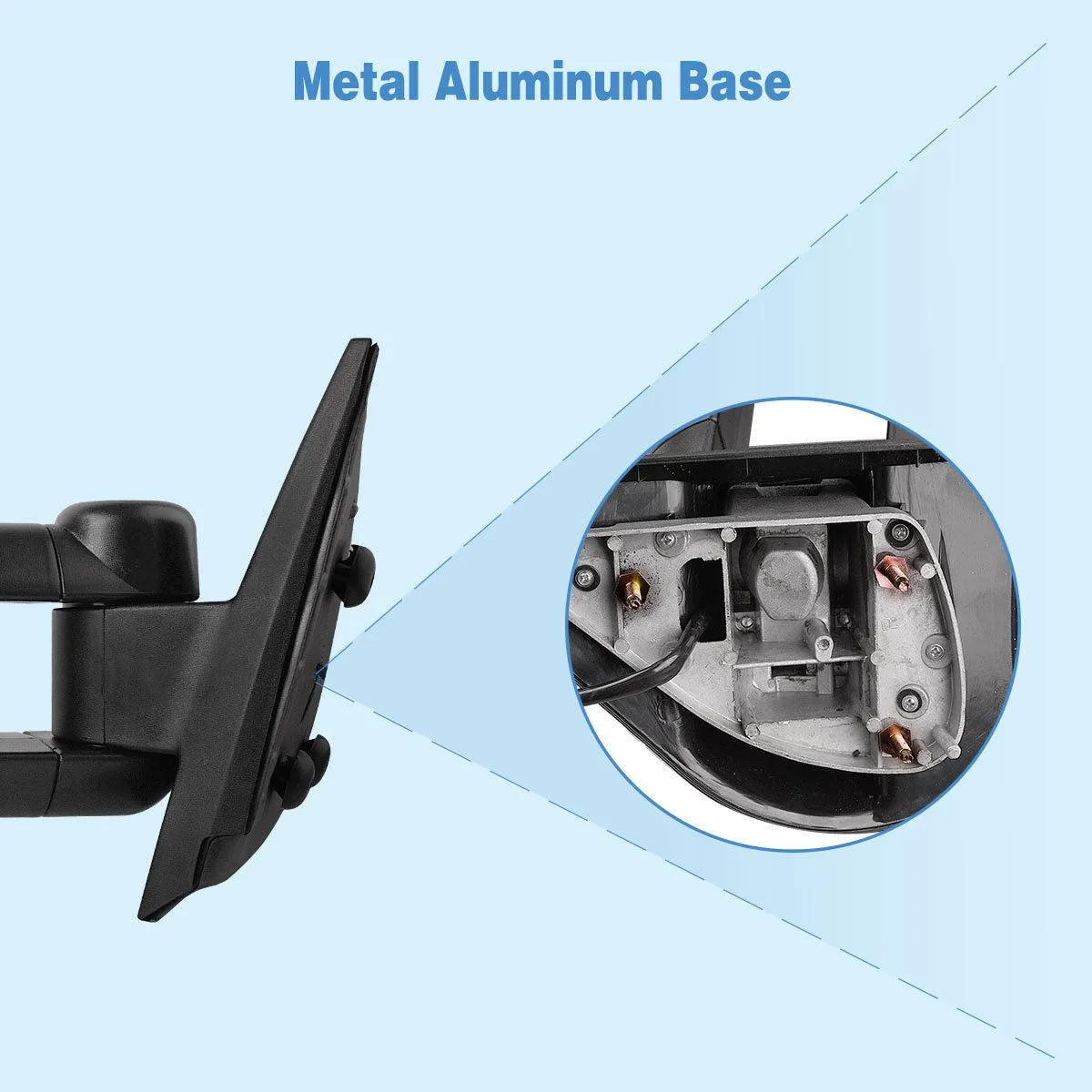 YITAMOTOR® Power-heated Towing Mirrors For 2007-2013 Chevy Silverado/GMC Sierra 1500, 2008-2014 2500/3500