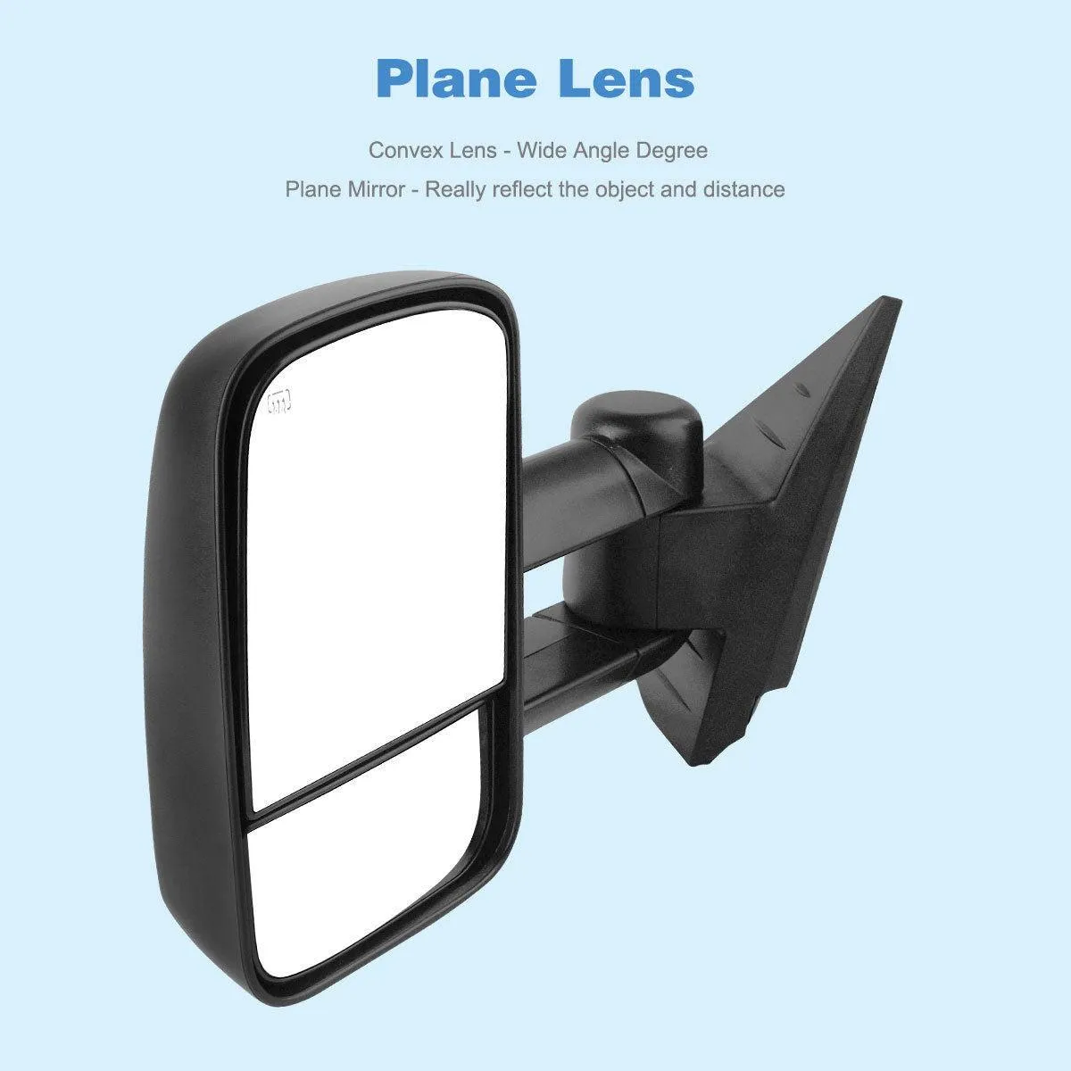 YITAMOTOR® Power-heated Towing Mirrors For 2007-2013 Chevy Silverado/GMC Sierra 1500, 2008-2014 2500/3500