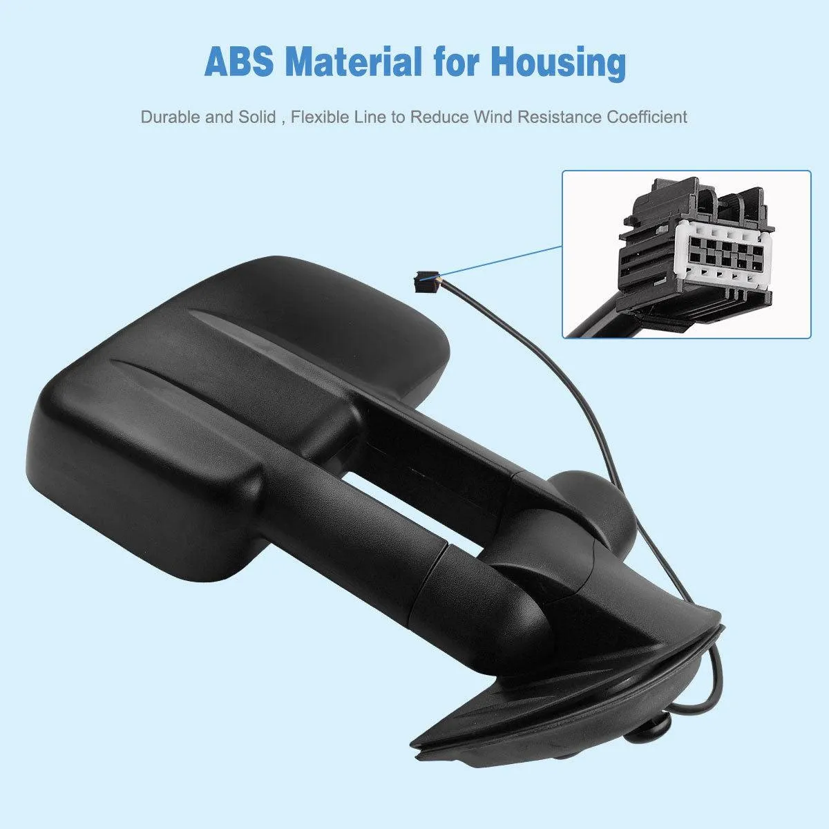 YITAMOTOR® Power-heated Towing Mirrors For 2007-2013 Chevy Silverado/GMC Sierra 1500, 2008-2014 2500/3500