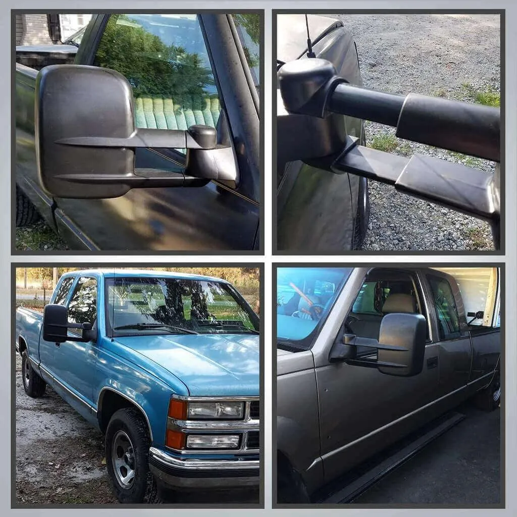 YITAMOTOR® Towing Mirrors For 88-98 Chevy GMC, C/K 1500 2500 3500 Pickup Truck