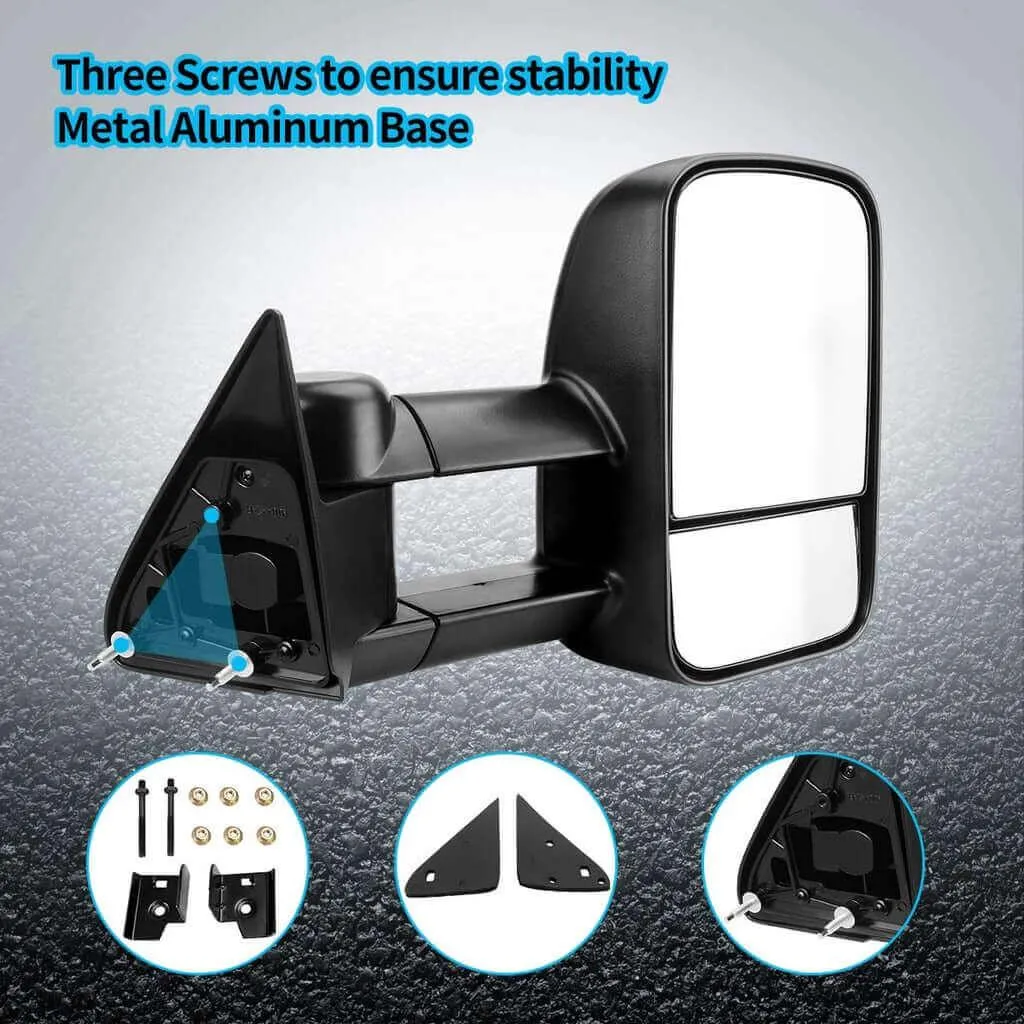YITAMOTOR® Towing Mirrors For 88-98 Chevy GMC, C/K 1500 2500 3500 Pickup Truck