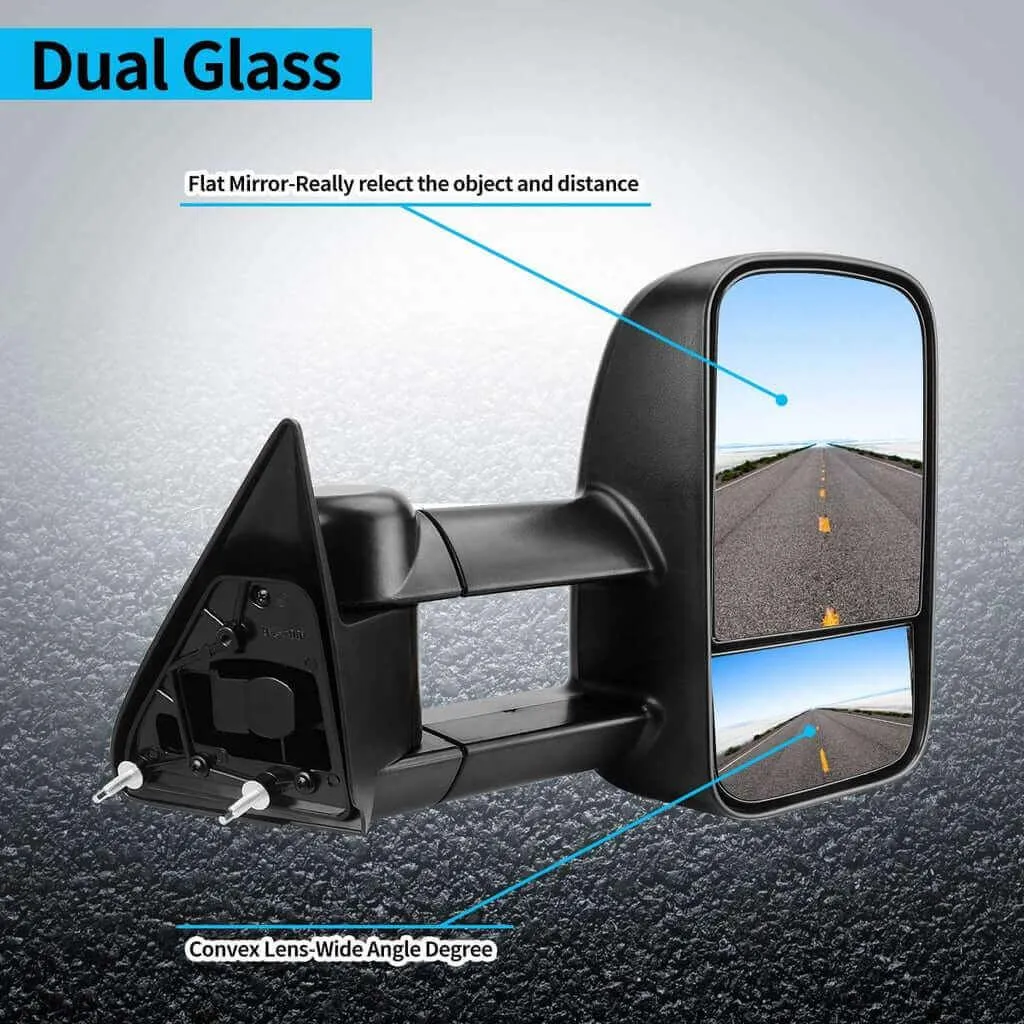 YITAMOTOR® Towing Mirrors For 88-98 Chevy GMC, C/K 1500 2500 3500 Pickup Truck