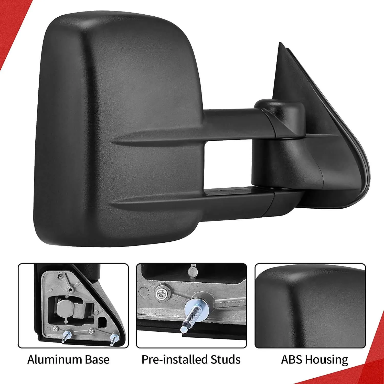 YITAMOTOR® Towing Mirrors Pair For 88-98 Chevy GMC C/K 1500 2500 3500 Pickup Manual Extendable Side