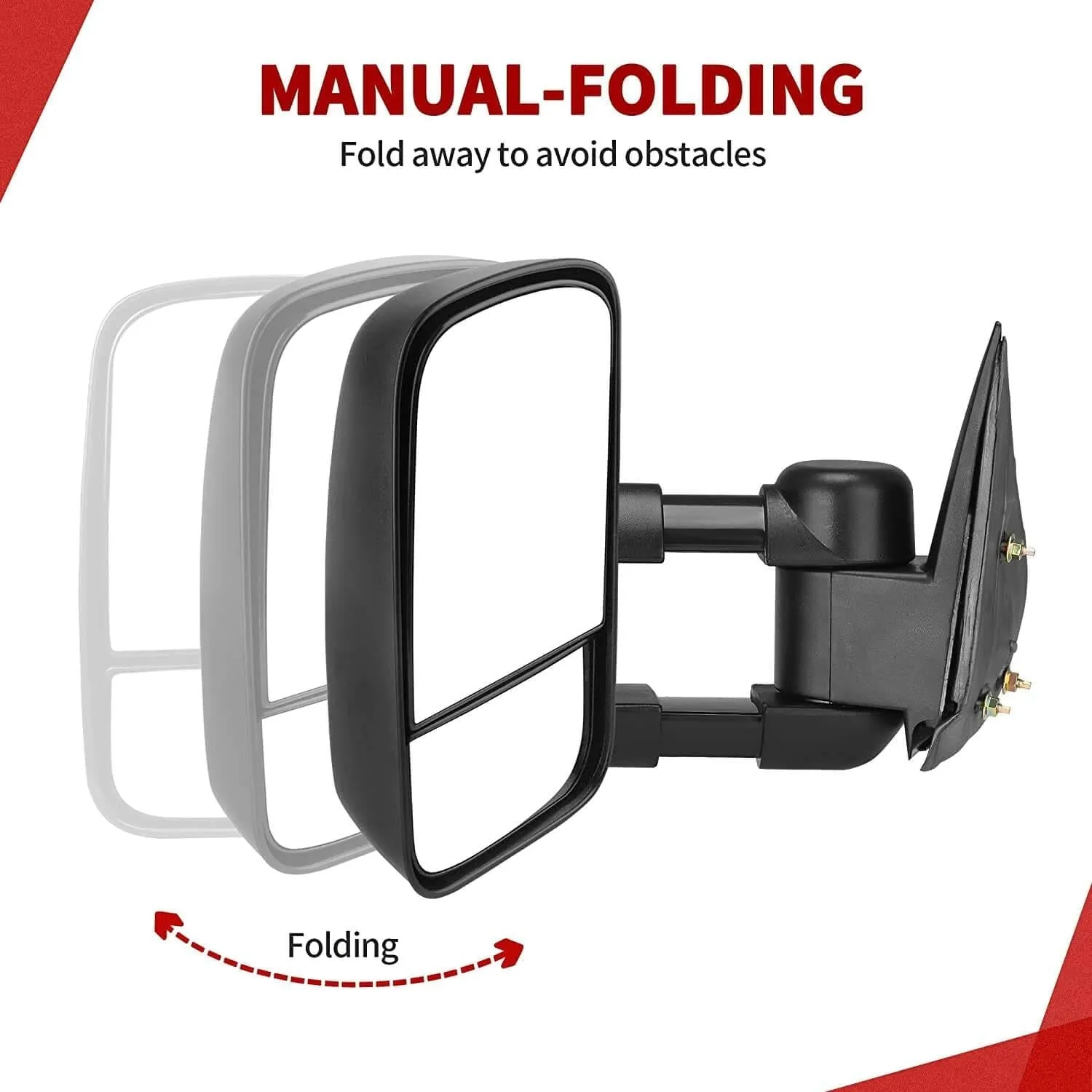YITAMOTOR® Towing Mirrors Pair For 88-98 Chevy GMC C/K 1500 2500 3500 Pickup Manual Extendable Side